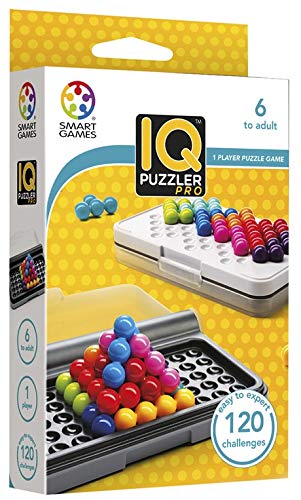 SmartGames IQ Puzzler Pro | Boost Logic and Problem Solving Skills | Level Up with 120 2D and 3D Challenges from Easy to Expert | Great for Ages 6 -…