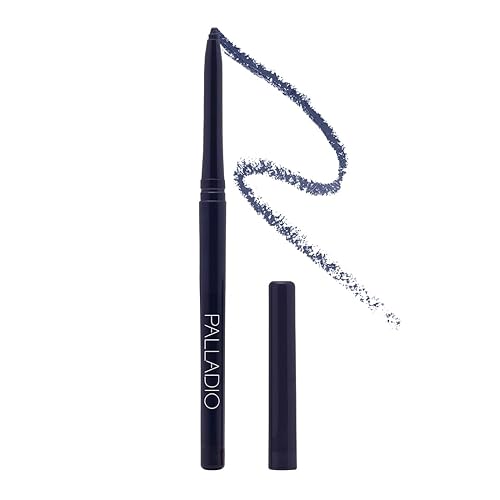 Palladio Retractable Waterproof Eyeliner, Richly Pigmented Color and Creamy, Slip Twist Up Pencil Eye Liner, Smudge Proof Long Lasting Application