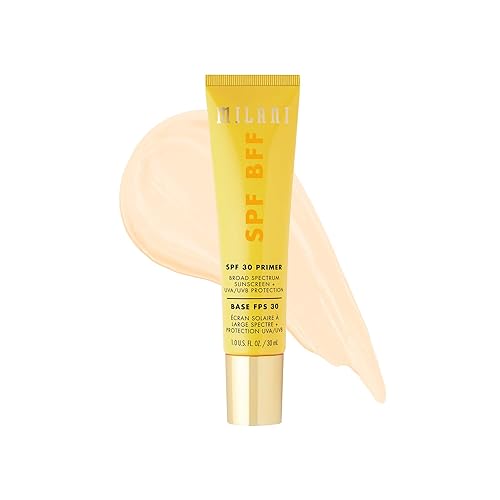 Milani Face Primer for Makeup - SPF BFF Primer with Broad Spectrum Sunscreen SPF 30 UVA UVB Protection, 1.0 Fl. Oz