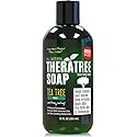 Oleavine TheraTree Tea Tree Oil Soap with Neem Oil - 12oz - Helps Skin Irritation, Body Odor, & Helps Restore Healthy Complexion for Body and Face