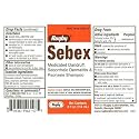 Sebex medicated dandruff Seborrheic Dermatitis & Psoriasis shampoo 4oz by MAJOR RUGBY LABS