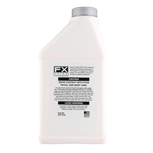 Liquid Latex - Face and Body Paint, Ammonia Free, Easy On and Off, Cosplay Makeup, Create Professional Monster, Zombie Arts 16 Oz (White)