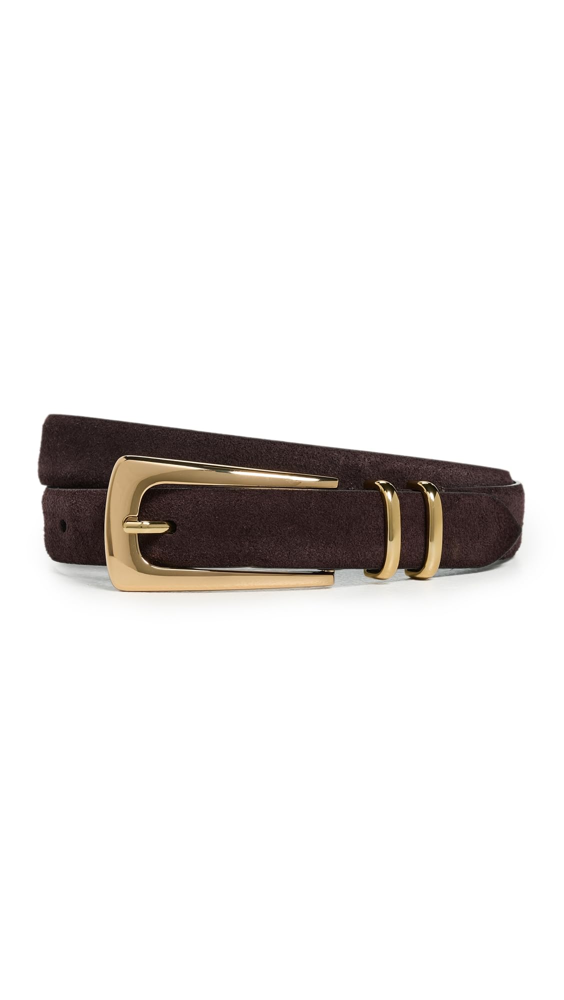 Madewell Women's Elongated Buckle Belt, Coffee Bean, Brown, L