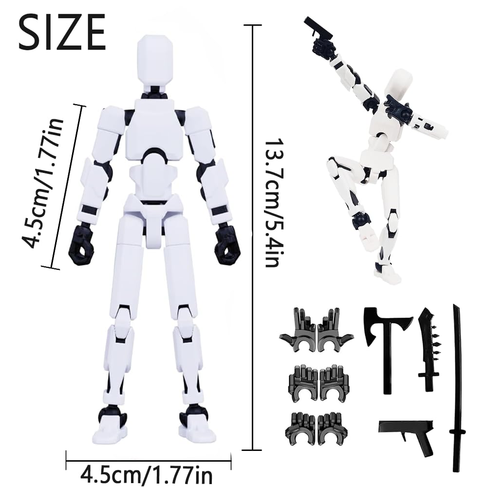 2025 Titan 13 Action Figure Set – 9pcs 3D Printed Multi-Jointed Dummy Robot & Nova Figures, Collectible Desktop Decorations