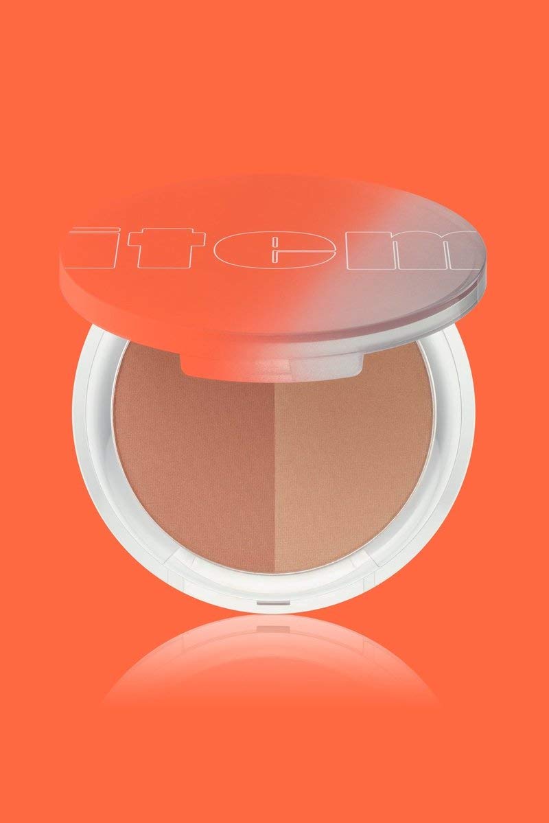 ITEM Beauty by Addison Rae, Clean Makeup, Cheek Money, Swipe and Glow Bronzer Contour Duo (Mood Vibez)