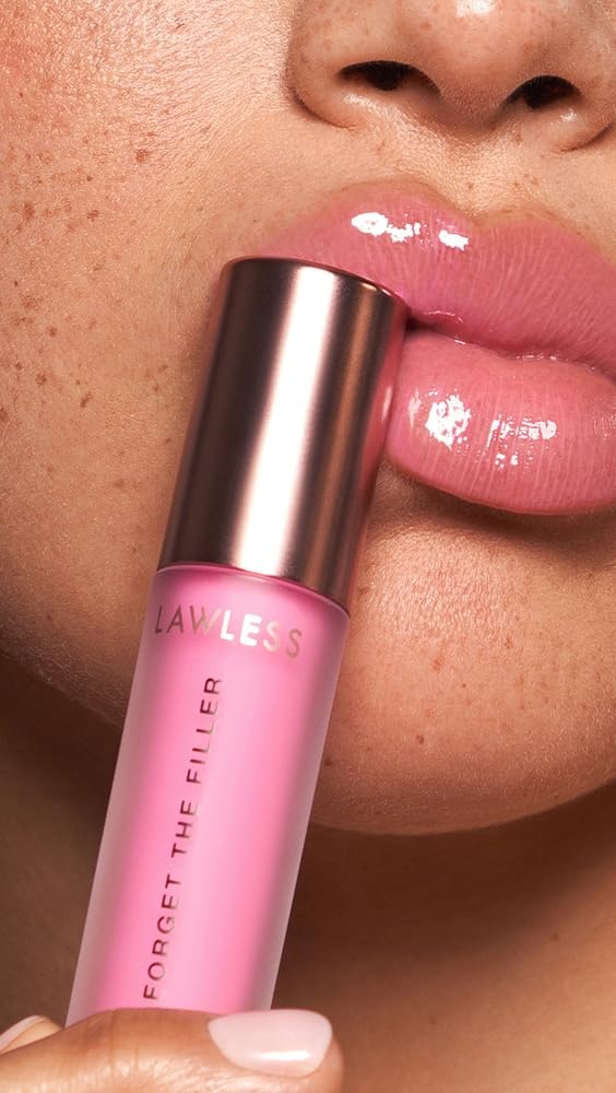 Lawless Forget the Filler Lip Plumping Line Smoothing Gloss - Daisy Pink - Premium Volumizing Lip Gloss with Natural Ingredients Designed to Plump,