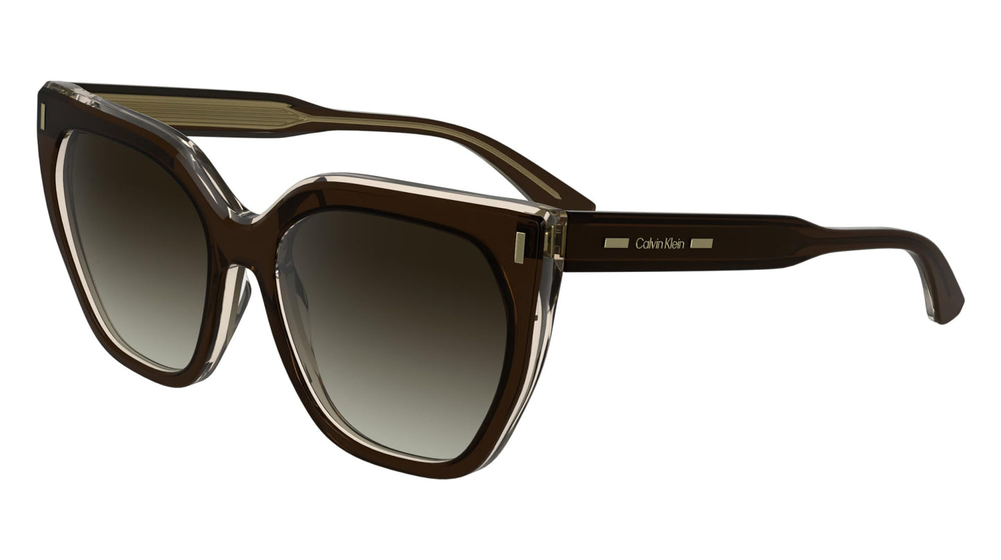 Calvin Klein Women's Sunglasses CK24535S - Brown/Light Brown with Gradient Brown Lens