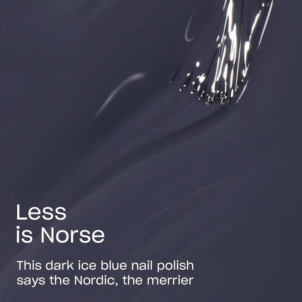OPI Nail Lacquer Less is Norse | Opaque Dark Blue Crème Chip Resistant Nail Polish | Iceland Collection
