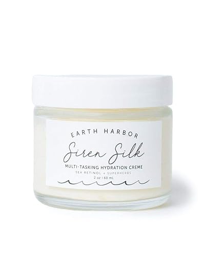 Earth Harbor SIREN SILK Multi-Tasking Hydration Creme Packed with 20 Botanical Actives, Vegan & Cruelty-Free Night Cream with Sea Retinol Alternative