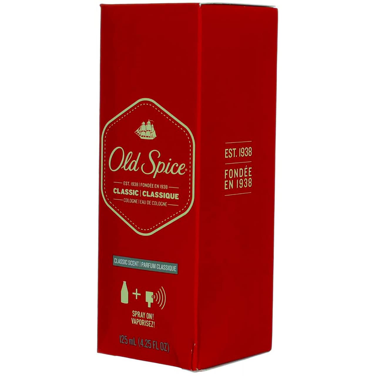 Old Spice Classic Cologne Spray 4.25 Oz 4 Pack