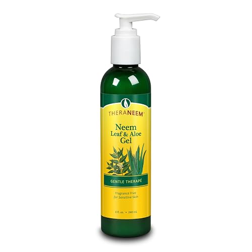 Theraneem Naturals Neem Leaf & Aloe Gel | Helps Refresh & Nourish Skin | Organic Neem Leaf & Aloe Vera | Fragrance Free for Sensitive Skin | 8fl. oz