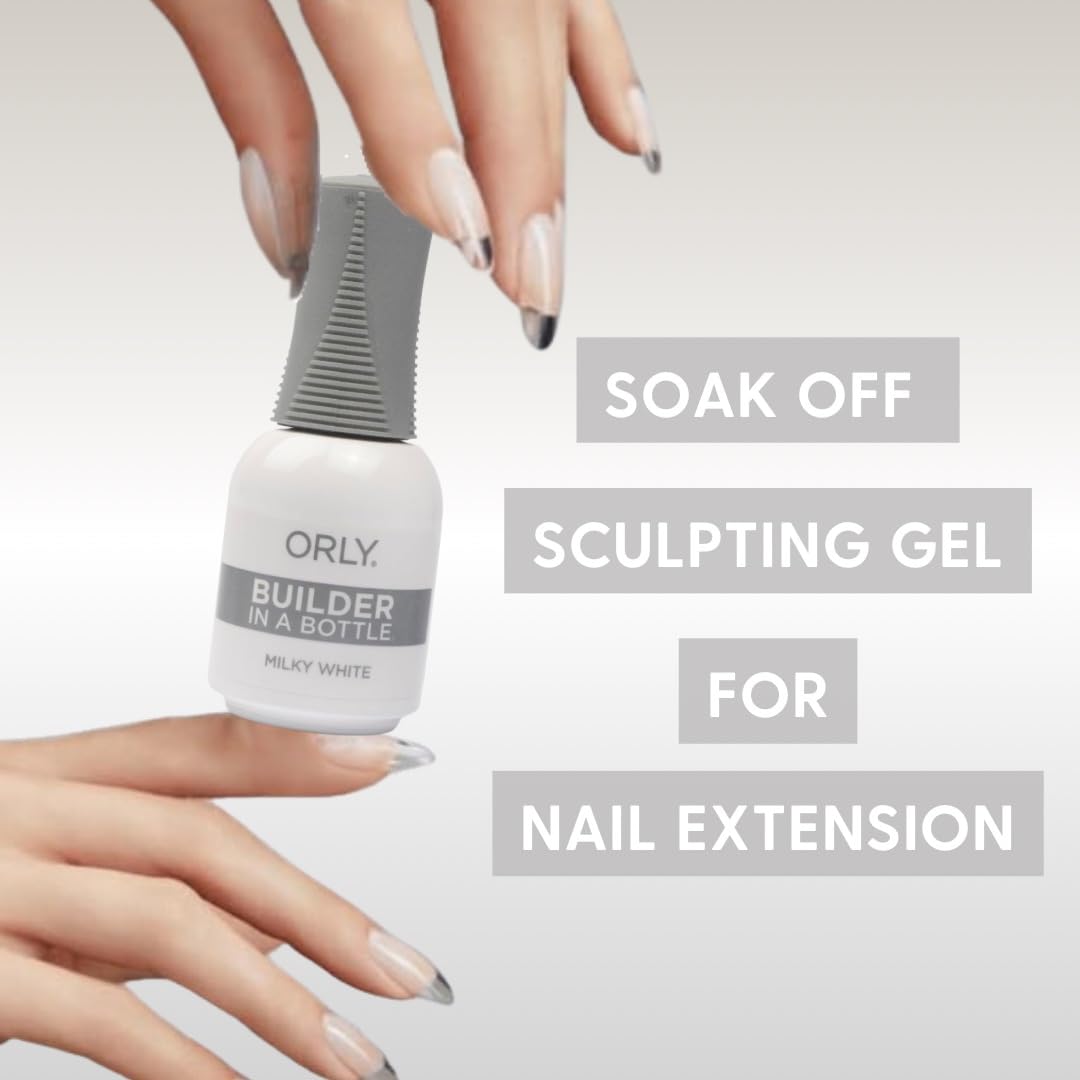 Orly GELFX Builder in a Bottle Colors | Self leveling all-in-one formula for nail extensions (Milky White) Beauty & Personal Care Orly