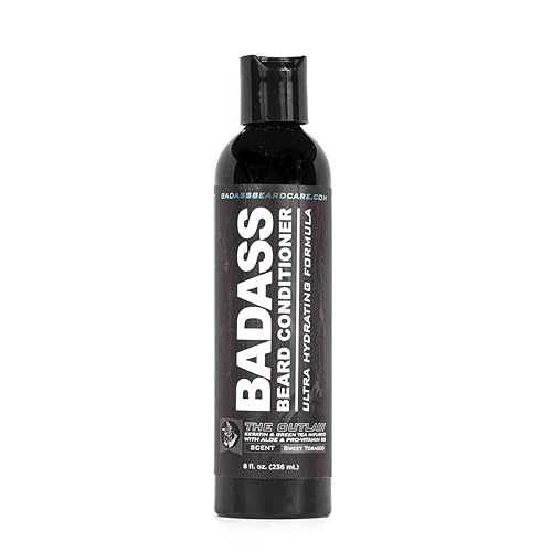 Badass Beard Care Beard Conditioner For Men - THE OUTLAW, 8oz - Made of Natural Ingredients for A Healthy, Soft, & Itch Free Beard and Mustache