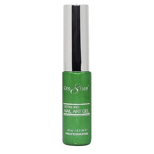 Cre8tion Detailing Nail Art Gel Striper (29 Green Glitter) Beauty & Personal Care Cre8tion