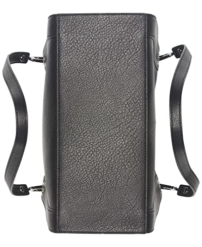 Calvin Klein Reyna Novelty Triple Compartment Shoulder Bag, Black/Silver Combo