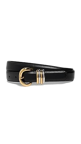 Madewell Women's Mixed Metal Inez Belt, True Black, L