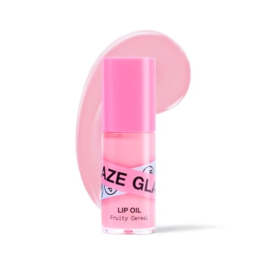 Innbeauty Project Glaze Lip Oil Fruity Cereal, Hydrating Vegan Lip Oil Gloss Hybrid, 0.2 OZ