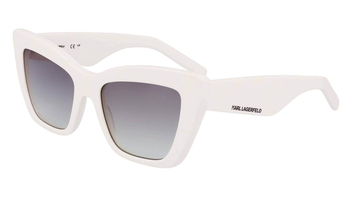 KARL LAGERFELD Women's Sunglasses KL6158S - White with Gradient Green Lens