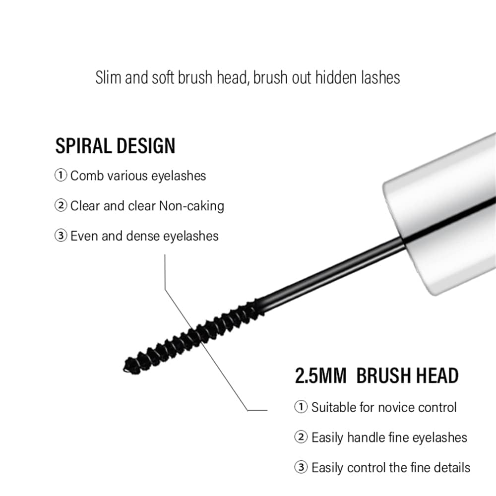 Mini Brush Mascara, For short and sparse eyelashes?Lengthening and Thick, Volume, Long Lasting, Waterproof & Smudge-Proof, All Day Full?1 Pcs?