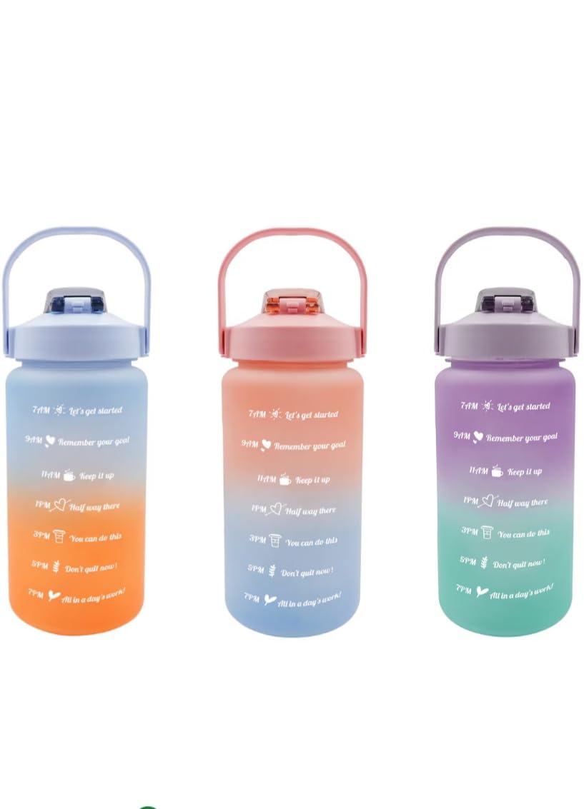 Greenbrier Ombre Water Bottles with Hydration Measurements and Flip-Top Lids, 48-oz. - 1 Bottle - colors vary