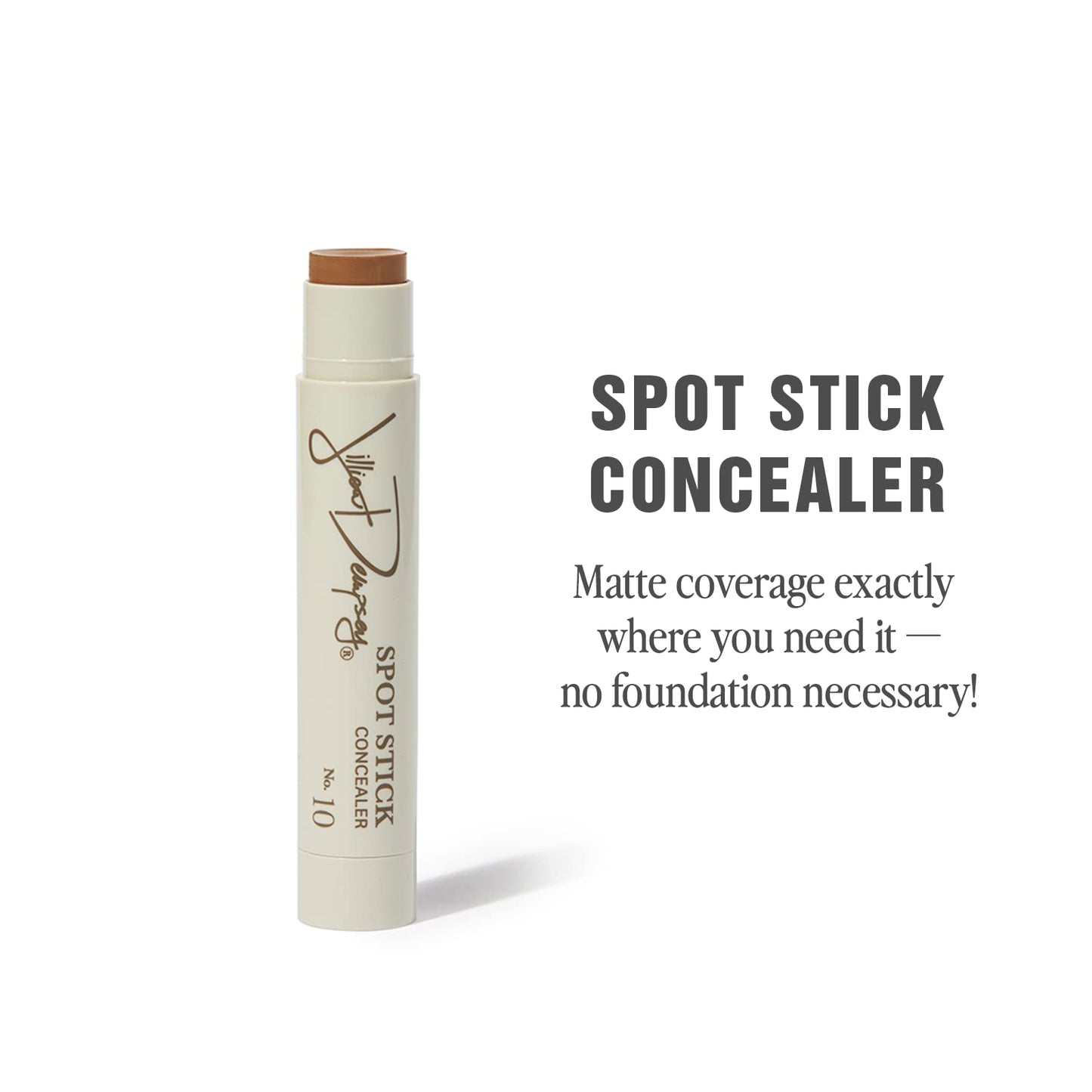 Jillian Dempsey Spot Stick Concealer | Easy Blending Matte Concealer for Blemishes & Uneven Skin Tones | Shade No. 10: Medium-Deep with Warm