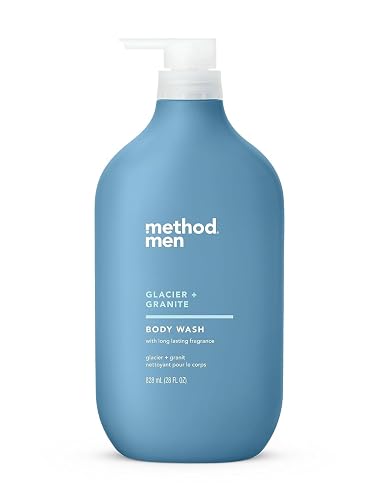 Method Men Body Wash, Glacier and Granite, Paraben and Phthalate Free, Quick-Lathering Cleansers, Cruelty Free, 28 oz