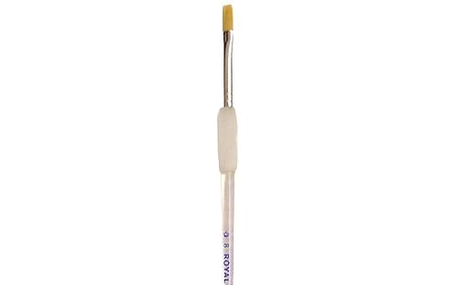 Soft-Grip Golden Taklon Shader Brush-Size 8 Fabric