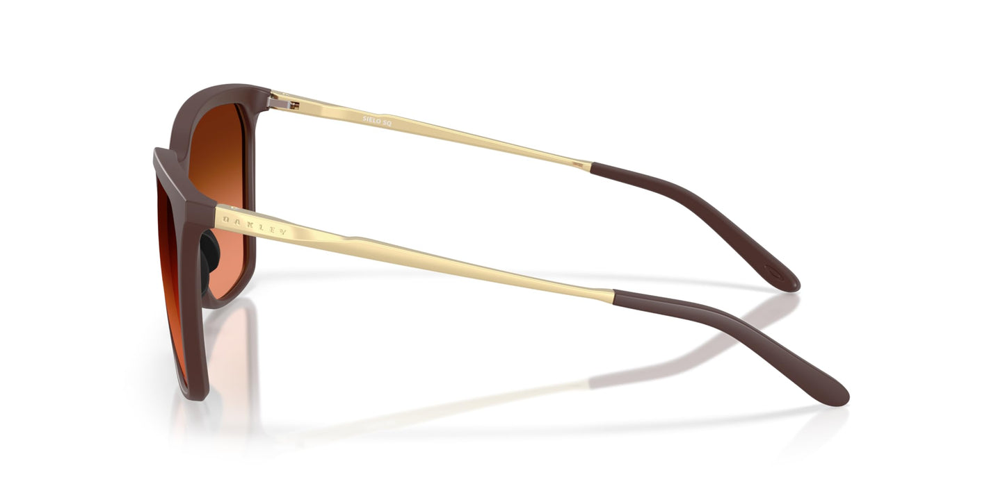 Oakley Women's OO9480 Sielo Square Rectangular Sunglasses, Matte Grenache/Prizm Brown Gradient, 57 mm
