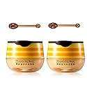 2PCS Honey Balm Lip Balm, Lip Masks for Dry and Cracked Lips with Brush, Lip Exfoliator & Moisturizer, Reduces Lips Lines & Lightens Lips