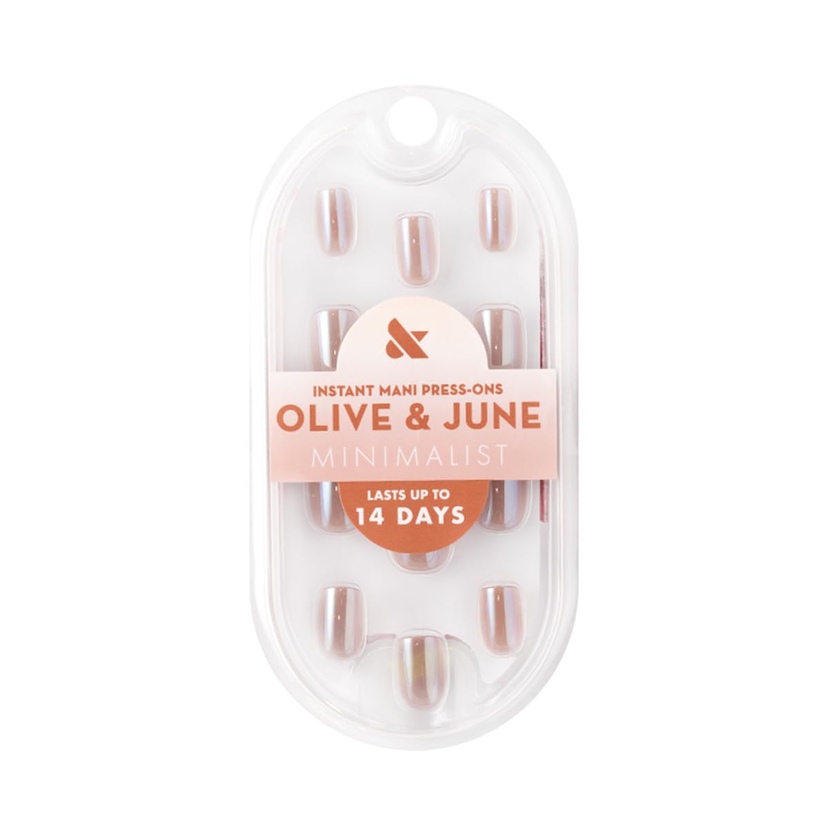 Olive & June Minimalist Instant Mani Press On Nails (Glue) | 42 Fake Nails, 21 Sizes | Non-Toxic, Long-Lasting Barely-There Look | Salon-Quality at Beauty & Personal Care Olive & June