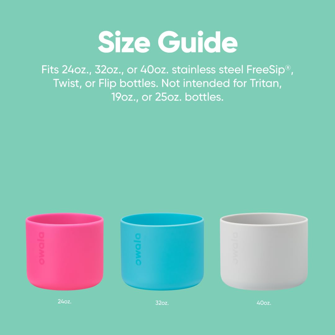 Owala Silicone Water Bottle Boot, Anti-Slip Protective Sleeve for Water Bottle, Protects FreeSip, Twist, and Flip Stainless Steel Water Bottles, 24…