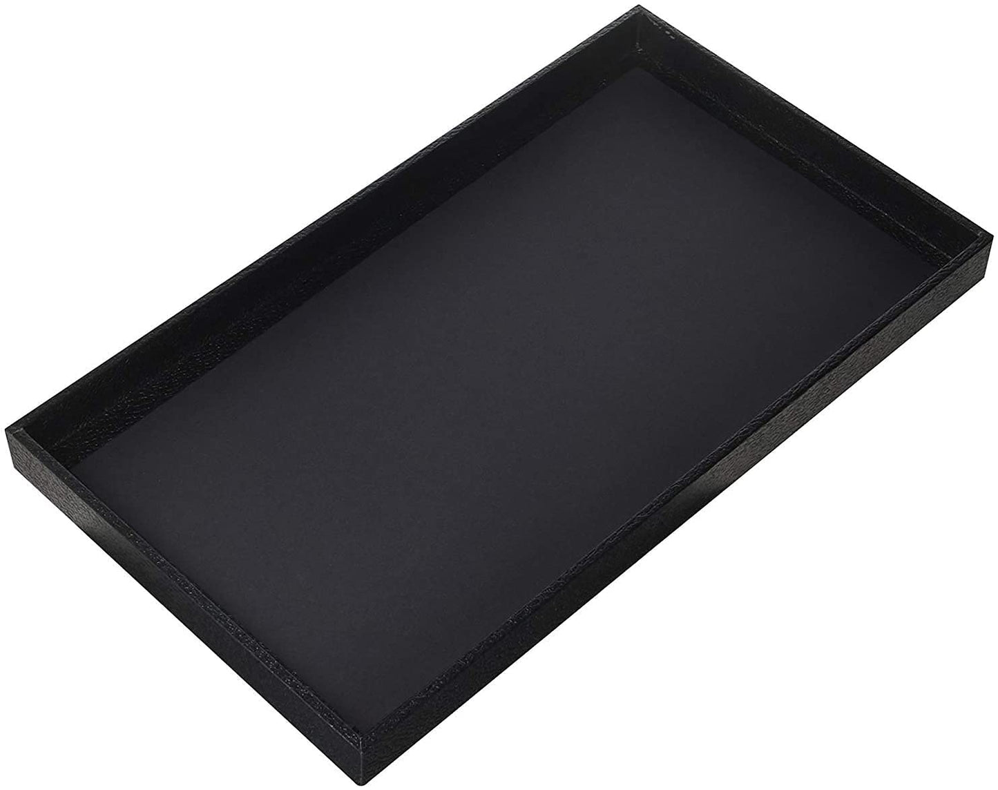 RJ Displays- 3-pack Black plastic Stackable Standard size Jewelry Display trays. For Display of Jewelry Rings, Bracelets, Necklaces, Pendants…
