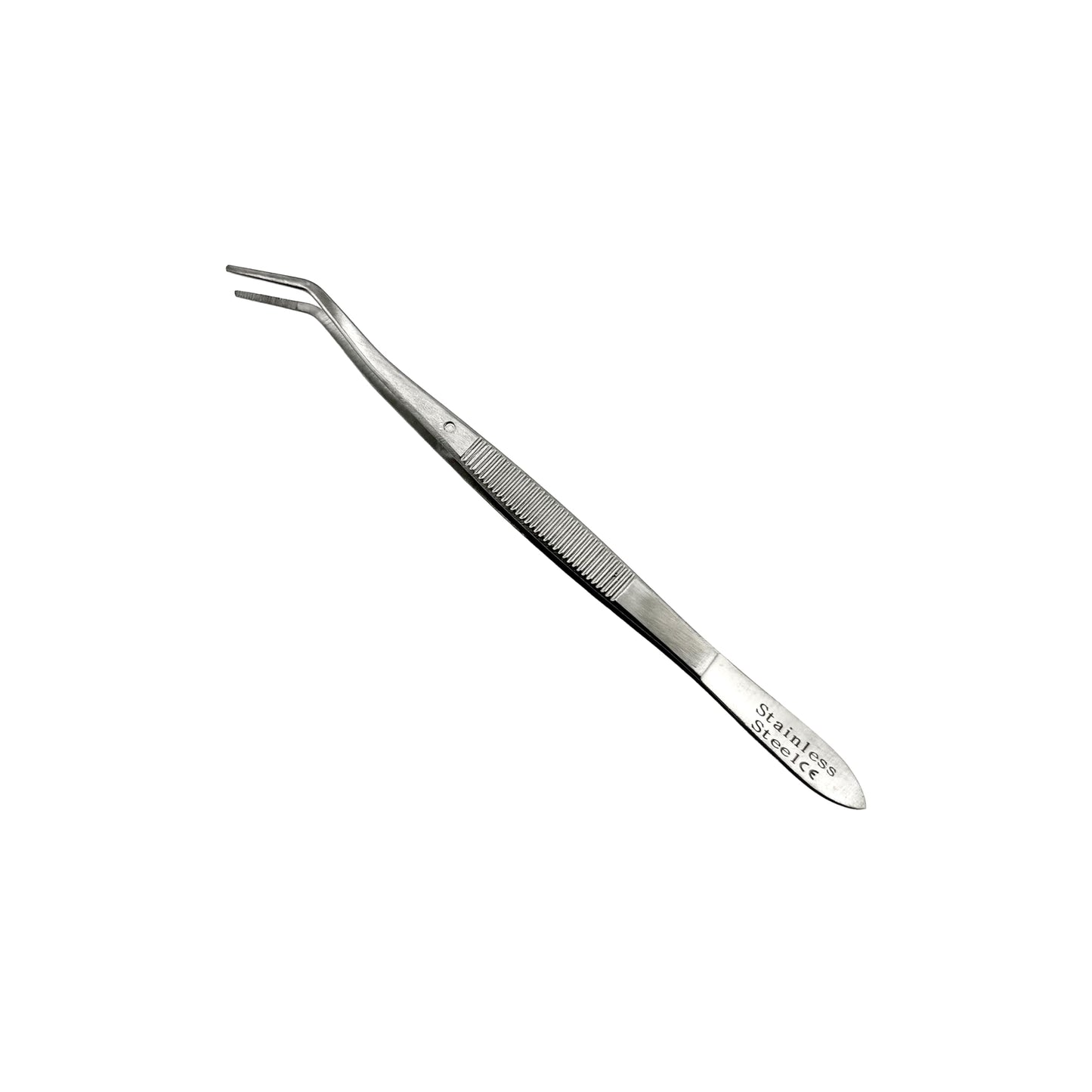 Cynamed Premium Dental Meriam Tweezer Tools-Stainless Steel with Curved Serrated Tip Multipurpose Forceps for Oral Care Denture Teeth Cleaning (1) Beauty and Personal Care Cynamed