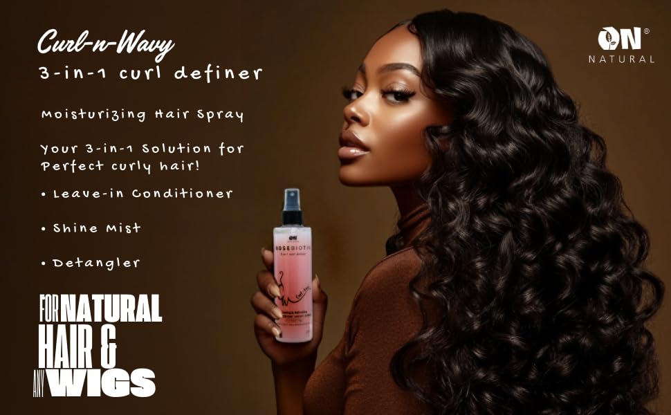 On Natural Curl-N-Wavy 3-in-1 Curl Definer (8 OZ, Rosemary Aloe Vera)
