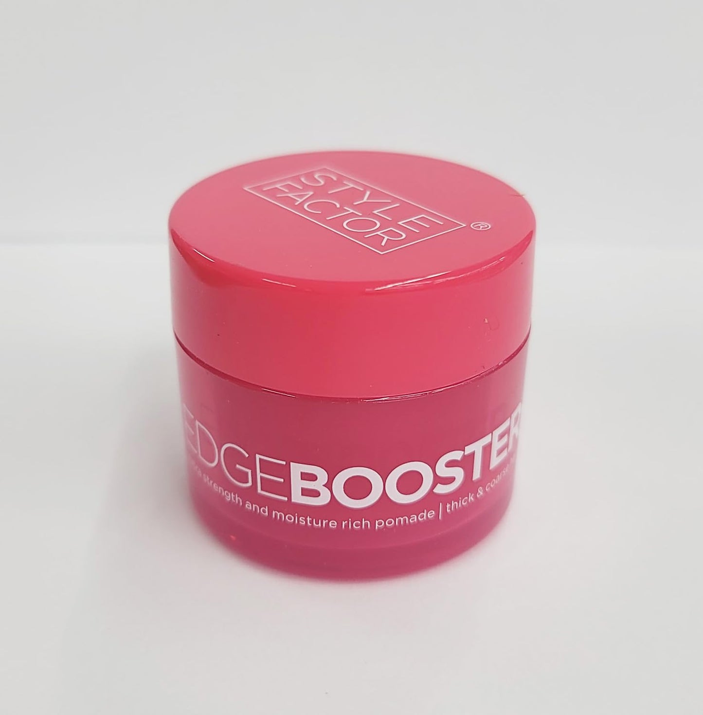 Style Factor Edge Booster Extra Strength and Moisture Rich Pomade 0.85oz Mini Travel Size (0.85oz, Pack of 1, Pink Beryl)
