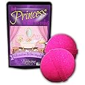 Lil Princess Bath Bombs - Pretty Pink Luxurious Home Spa for Girls, Stocking Stuffers for Young Ladies, XL Bath Fizzers, Handmade in The USA