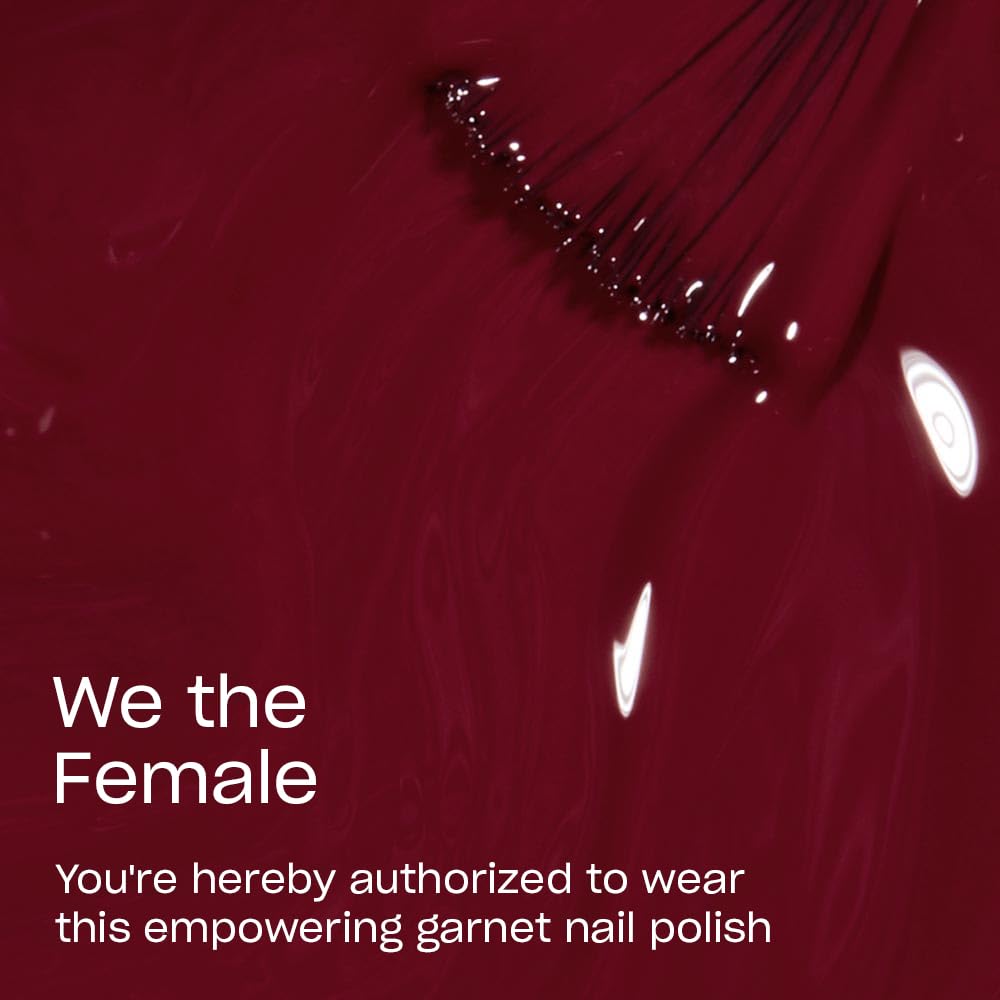 OPI Nail Lacquer We the Female | Opaque Dark Red Crème Chip Resistant Nail Polish | Washington DC Collection