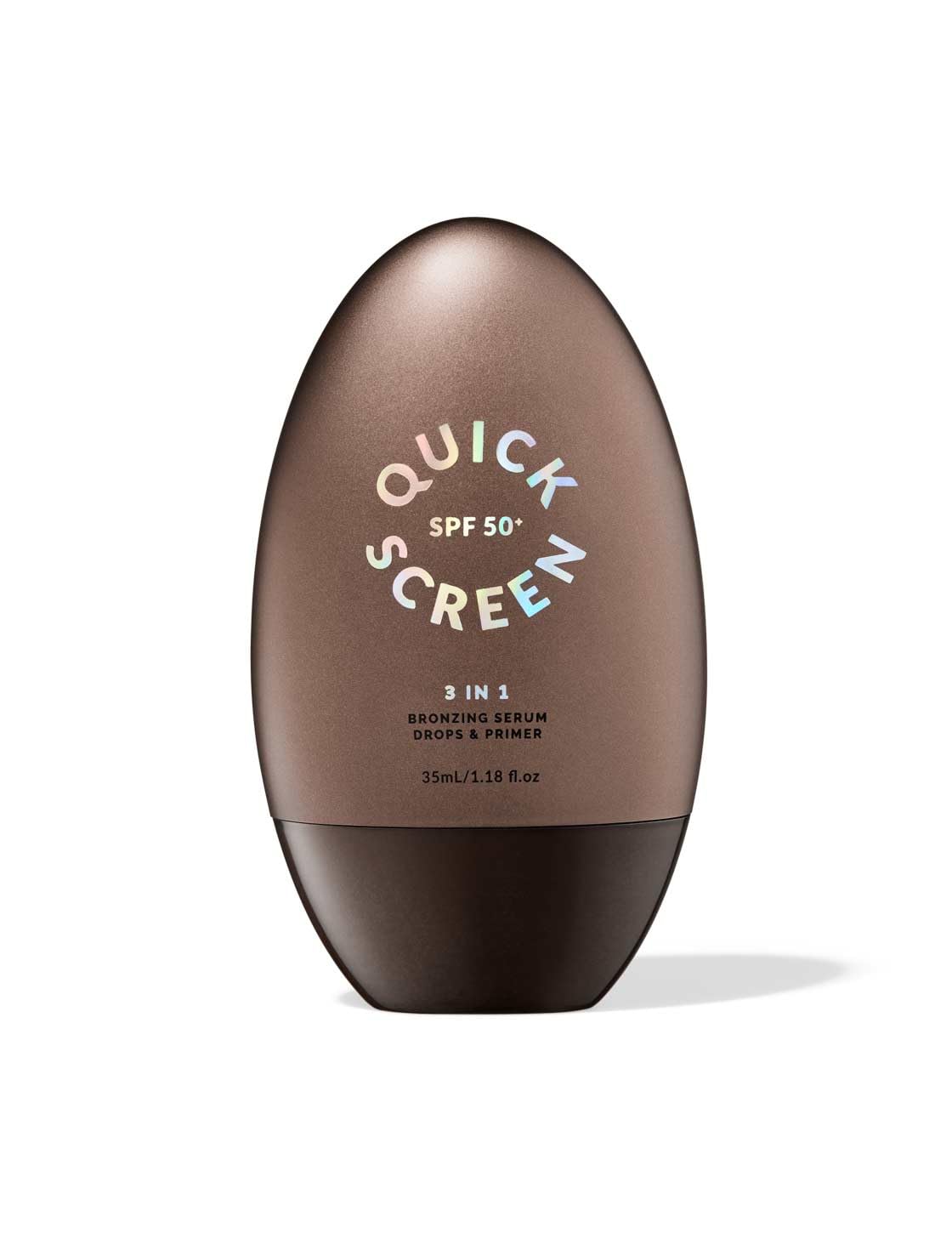 THE QUICK FLICK Bronzing Drops for Face with SPF 50+ Protection - 3-in-1 Liquid Bronzer, Hydrating Serum & Primer for Glowing, Sun-Kissed Skin