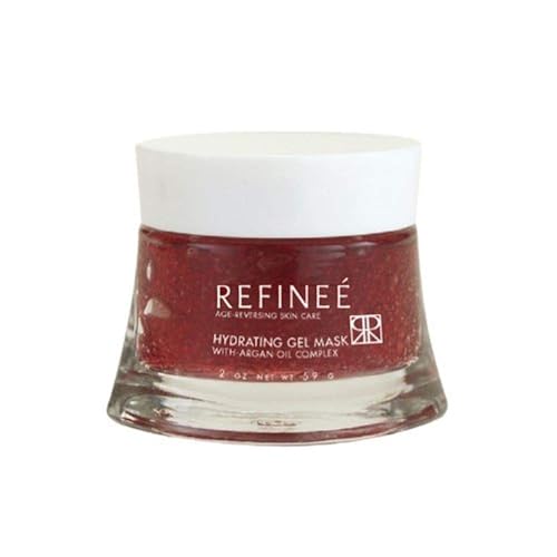 Refinee Hydrating & Repairing Gel Face Mask with Argan Oil for Dry & Damaged Skin 2oz