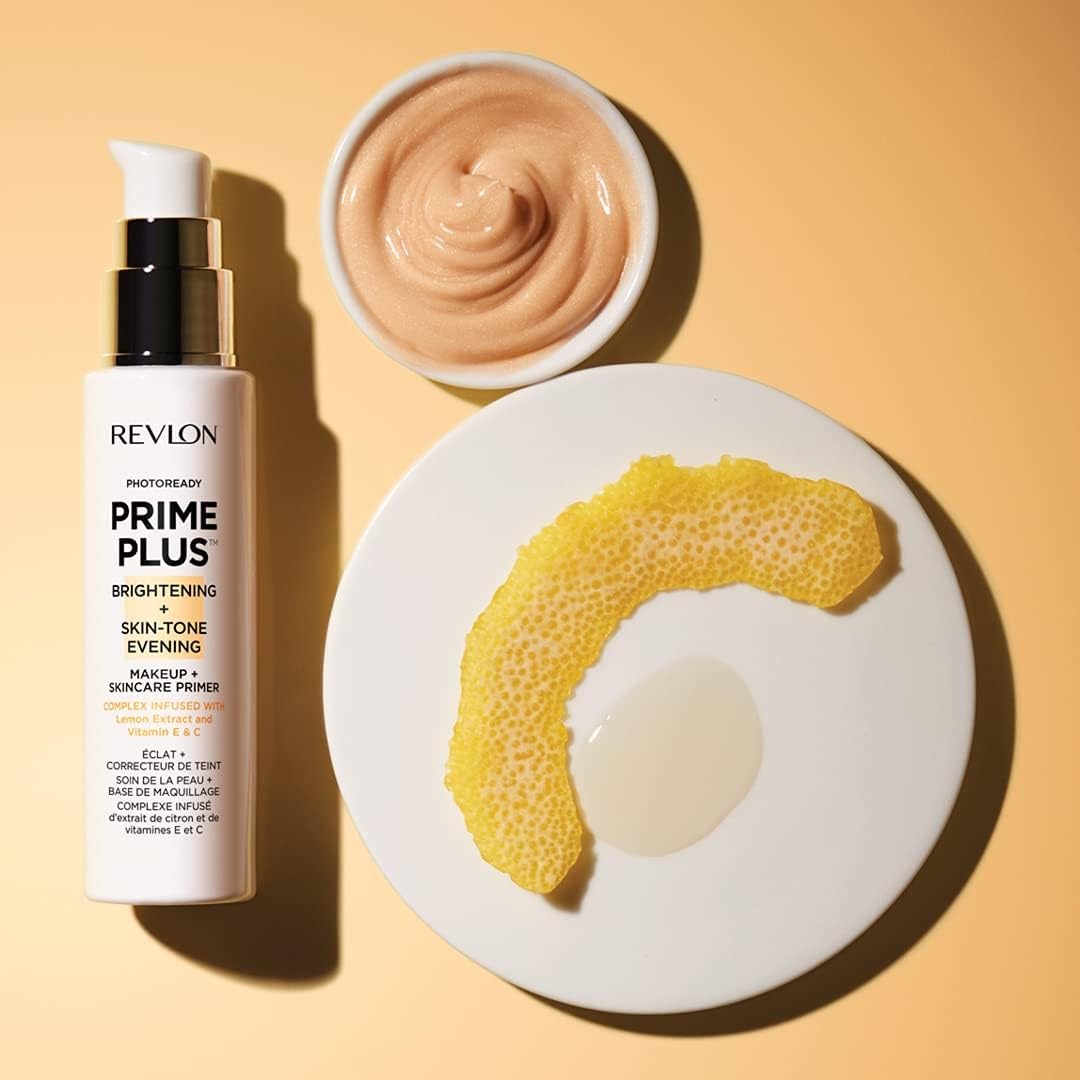 REVLON PhotoReady Prime Plus Face Makeup Primer, Brightening & Skin Tone Evening, 1 Oz