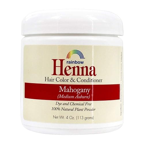 Rainbow Research Henna Hair Color and Conditioner Persian Mahogany Medium Auburn, Red, 4 Oz
