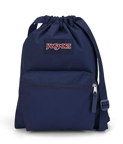 JanSport Unisex's Drawsack Small Backpack, Navy, Navy, 45 x 33.5 cm