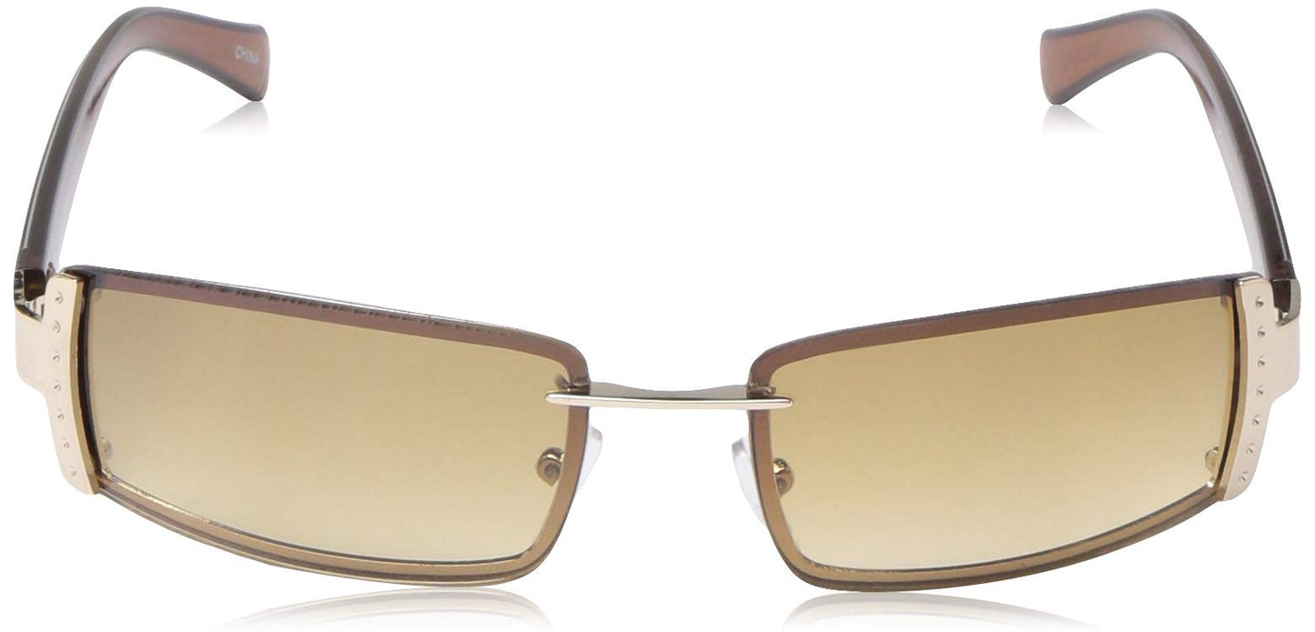 SOUTHPOLE Women's 1022SP Slim Retro Metal UV400 Protective Rectangular Sunglasses. Cool Gifts for Her, 51mm, Gold, 51 mm