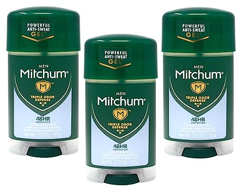 Mitchum Power Gel Antiperspirant Deodorant - Unscented - Net Wt. 2.25 OZ (63 g) - Pack of 3 Beauty and Personal Care Mitchum