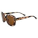 Islander Eyes Dominica Polarized Sunglasses for Women Pink Tortoise Frame w/Brown Lens