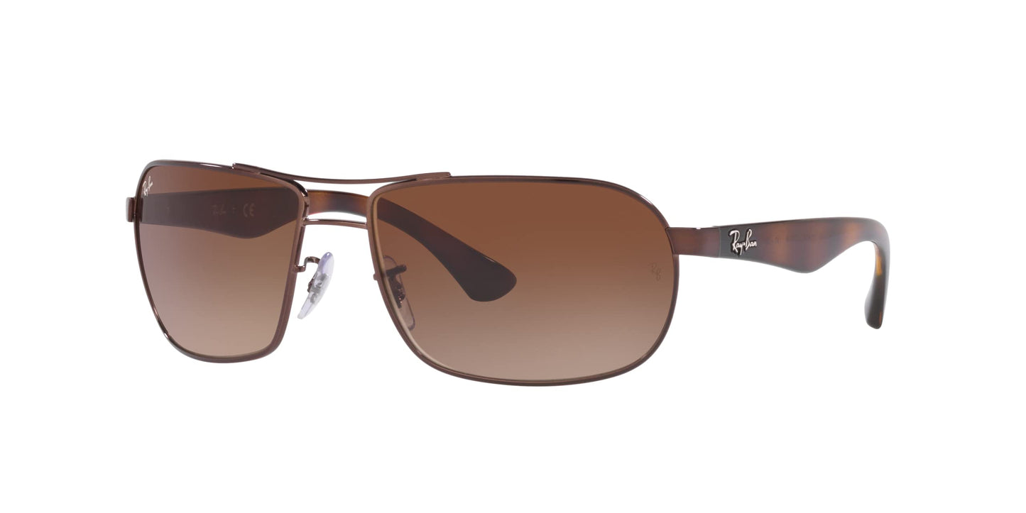 Ray-Ban RB3492 Rectangular Sunglasses, Brown/Brown Gradient, 62 mm