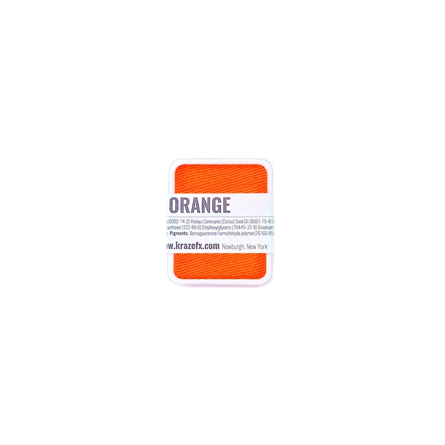 Kraze FX Face Paint Palette Refill - Neon Orange Face Paint (6 gm) - Hypoallergenic Non-Toxic Water Activated Professional Halloween Face & Body