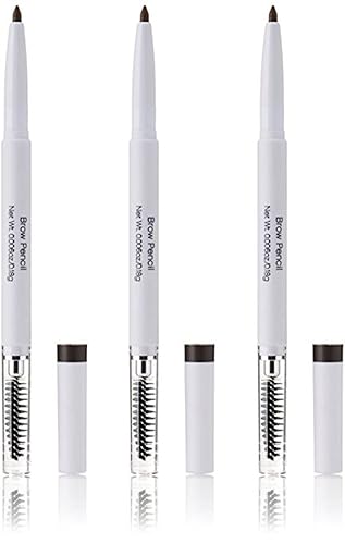 e.l.f. Essential Instant Lift Eyebrow Pencil for Fabulous Eyebrows, Neutral Brown (3 Pack)