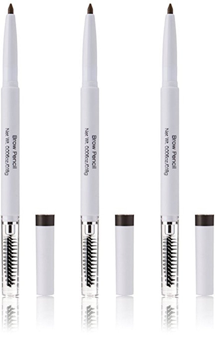 e.l.f. Essential Instant Lift Eyebrow Pencil for Fabulous Eyebrows, Neutral Brown (3 Pack)