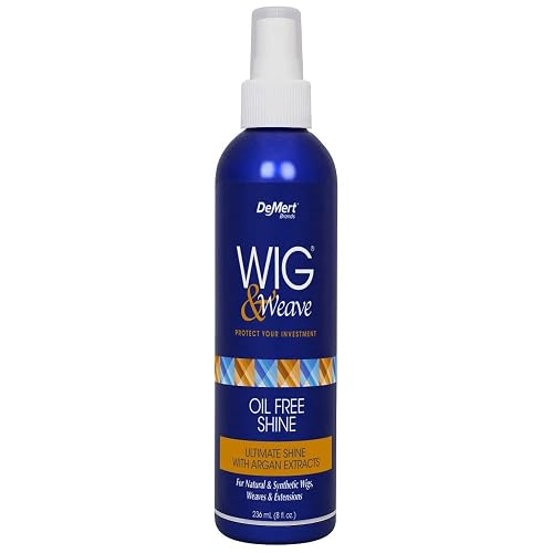 Demert Wig and Weave Oil Free Shine for Natural and Synthetic Hair, 8 Oz, 8 Ounces